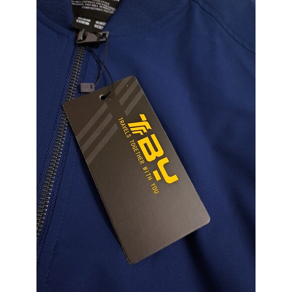 TBY Outdoor Basic Jacket Zip Coat Men's Large Blue Travels Together With You TRR - Picture 2 of 11